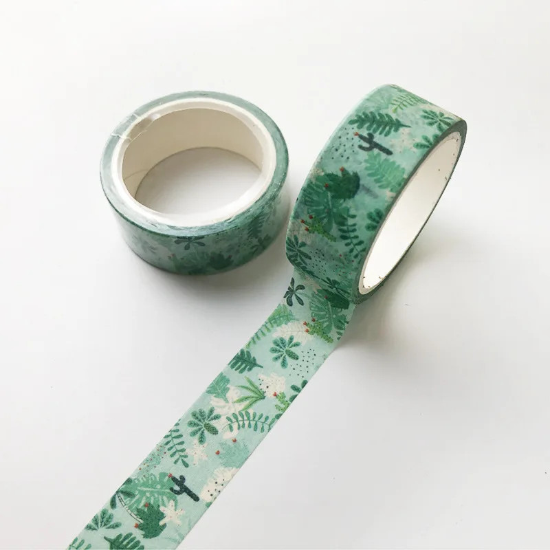 

Green Leaf Plant Washi Tape DIY Decoration Sticker Scrapbooking Diary Adhesive Masking Tape stationery school supply