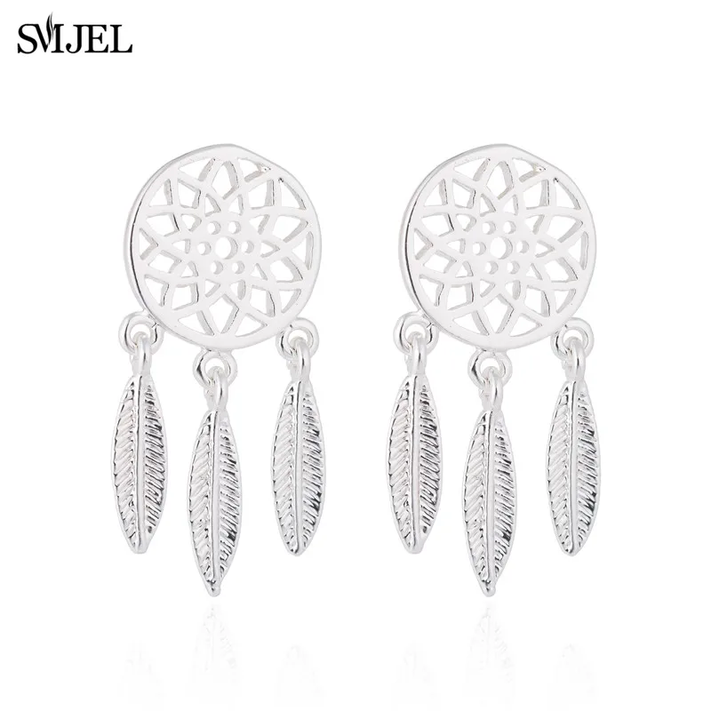 Милые винтажные металлические серьги гвоздики SMJEL в виде подсолнухов новинка 2019