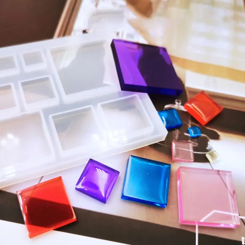 

DIY Crystal Epoxy Mold Heart Candy Heart-shaped Patch Gemstone Mould Jewelry Pendant Making Ornaments Silicone Molds