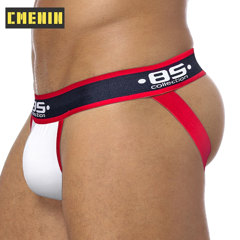 Мужские трусы джоки BS черные сетчатые дышащие стринги и сексуальное нижнее белье