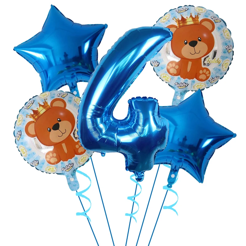 Новинка 5 шт. Мишка Классические игрушки Globos Фольга воздушные шары с гелием Happy ко