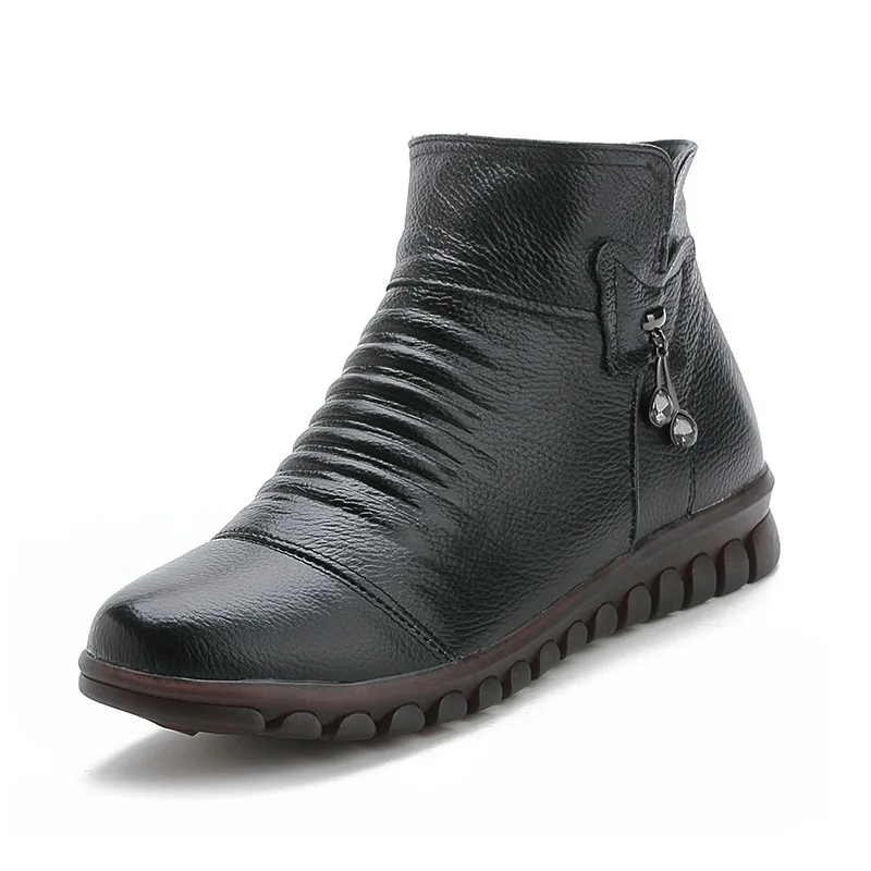 

boots 2020 new autumn and winter British style retro leather Martin boots women's thick-soled mid-tube casual women'