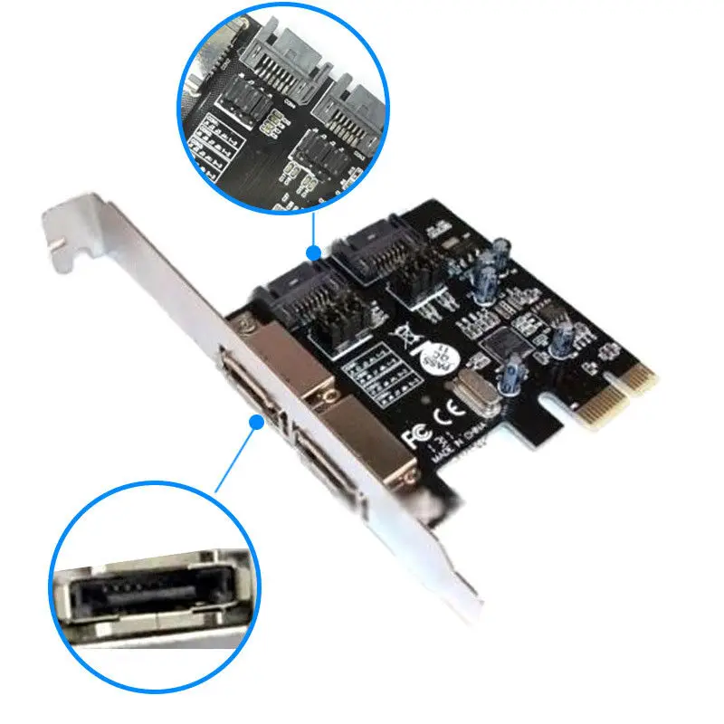 Pci-E для Sata3 Pci E Sata3.0 6 ГБ/сек. карта расширения Ssd Asmedia Asm1061 | Компьютеры и офис