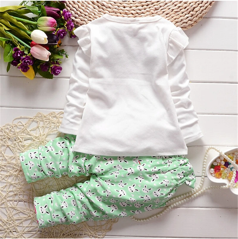 Новые модные весенние повседневные комплекты одежды для девочек детская