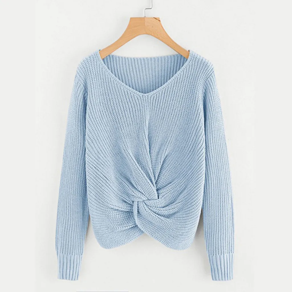 MISSOMO Korean Sexy Sweater women Autumn Knitted Pullover Tie Jumper Long Sleeve V-Neck Plus Size 5XL Winter Clothes Women pull | Женская