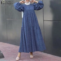 zanzea women muslim dresses fashion dubai abaya hijab dress eid mubarak islam clothing maxi sundress vestidos kaftan femme robe
