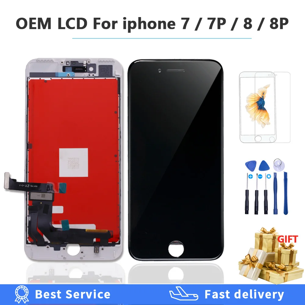 OEM LCD Display For iPhone 7 8 plus 7p 8p 5s Touch Screen with original Assembly Replacement Good 3D touch Digitizer 100% tested | Мобильные