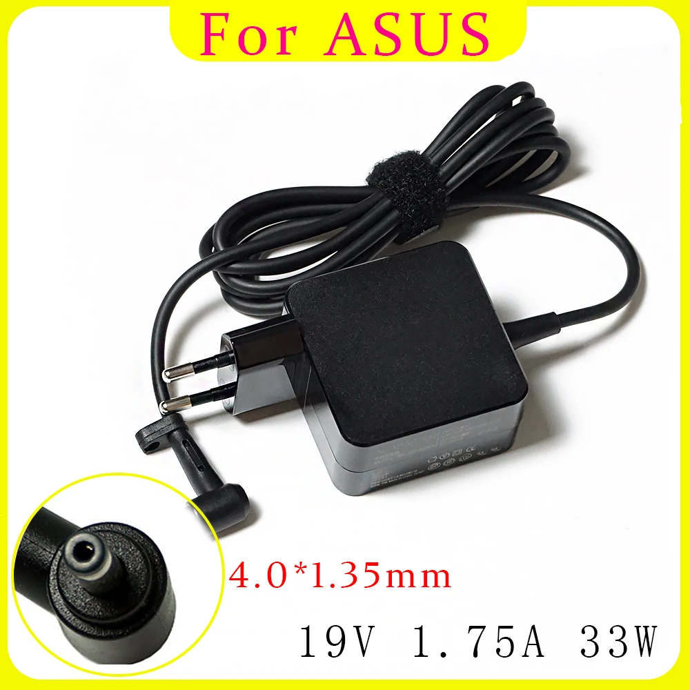 

19V 1.75A 33 Вт 4,0*1,35 мм AC адаптер ноутбука Зарядное устройство Мощность адаптер для ноутбука ASUS ADP-33AW S200E X202E X201E Q200 S200L S220 X453M F453 X403M