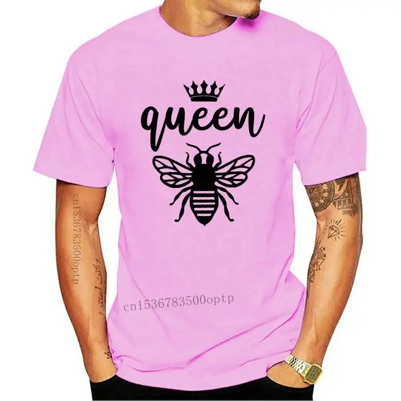 

New Queen Bee Pure Cotton T-shirt Cute 90s Bee Lover Gift Tshirt Casual Women Short Sleeve Graphic Honey Bee Yellow Top Tee Shir