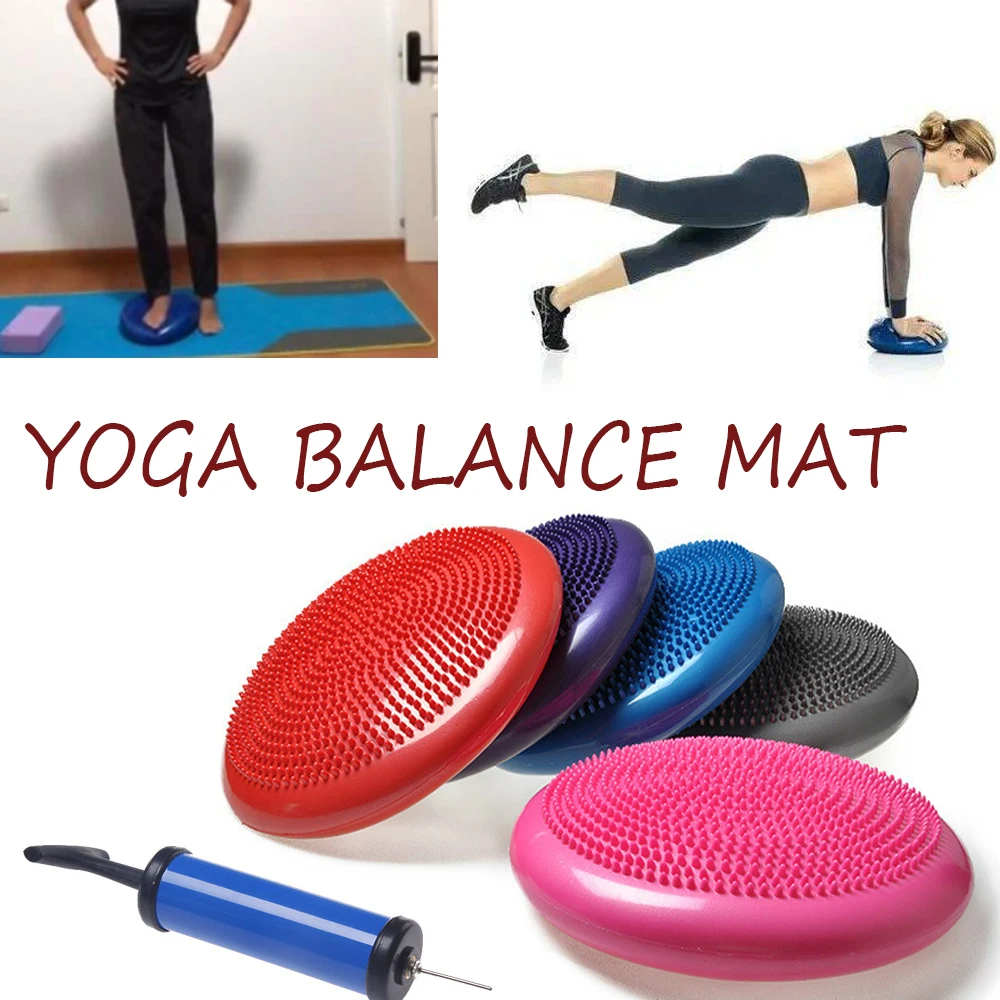 

Yoga Massage Cushion Air Balance Plate Padded Explosion Proof Ball With Pump