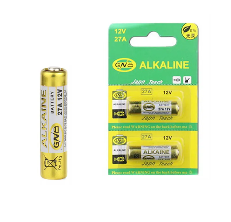 

2pcs 27A 12V dry Alkaline battery 27AE 27MN A27 GP27A A27BP V27A VR27 L828 for doorbell,car alarm,walkman,car remote control etc