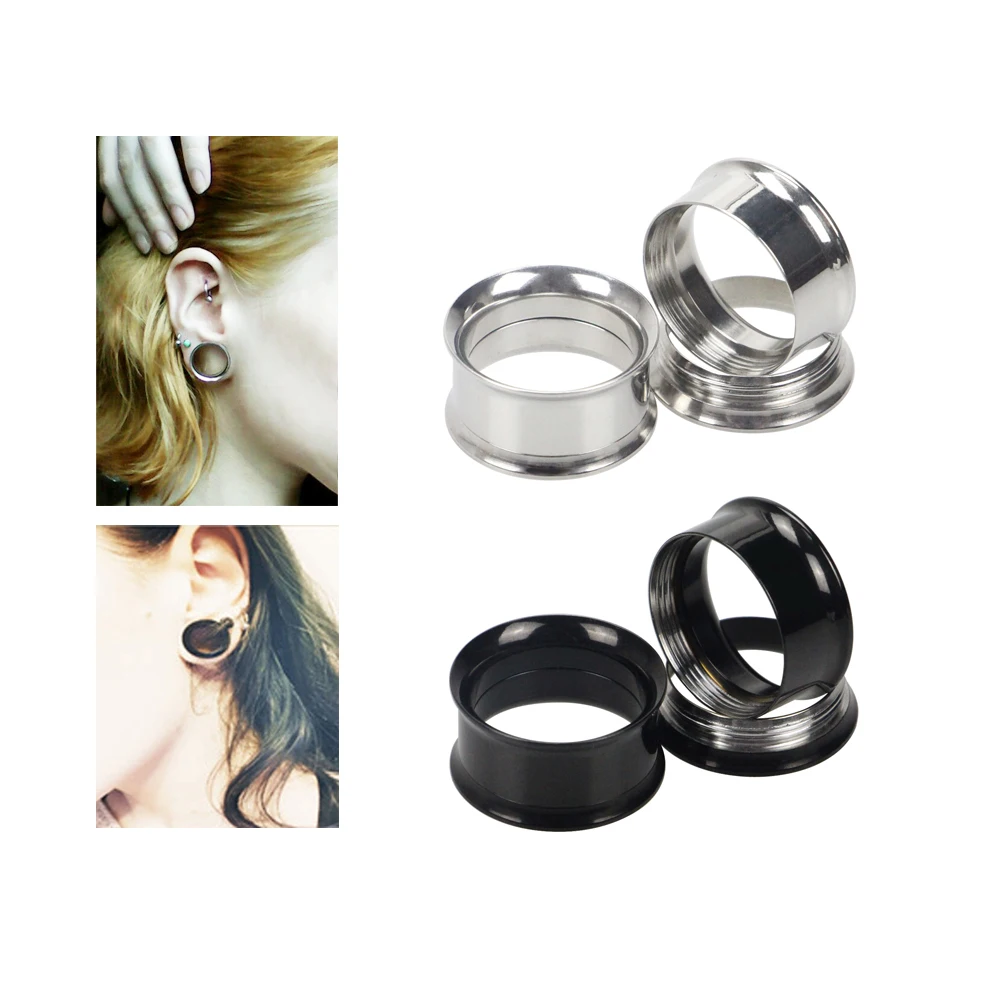 Уха для пирсинга из хирургической стали 1 пара в стиле панк Плоть уха носилки