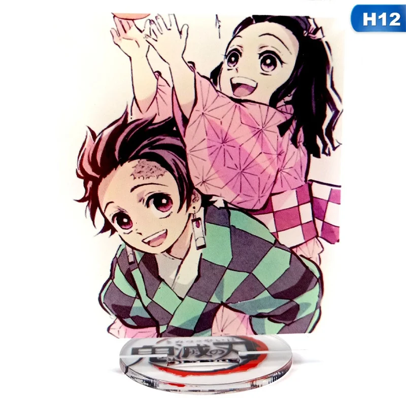 

Anime Demon Slayer Kimetsu no Yaiba Tanjirou Nezuko Character Acrylic Stand Figure Model Double-side Plate Stationery Gift
