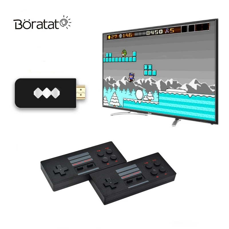 528 встроенных классических игр HD мини ТВ Видео игры 8 бит консоль 4K Out беспроводной