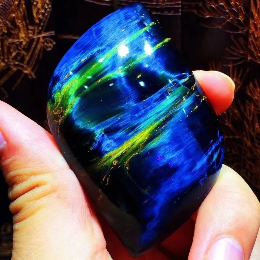 

Подлинная Подвеска из натурального синего пьестерсита, Обручальная, 62,5x37x13,5 мм, бижутерия в виде кошачий глаз для женщин и мужчин AAAAAA