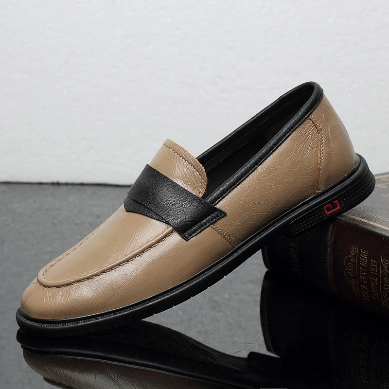 

Мужские туфли-оксфорды из натуральной кожи, на плоской подошве