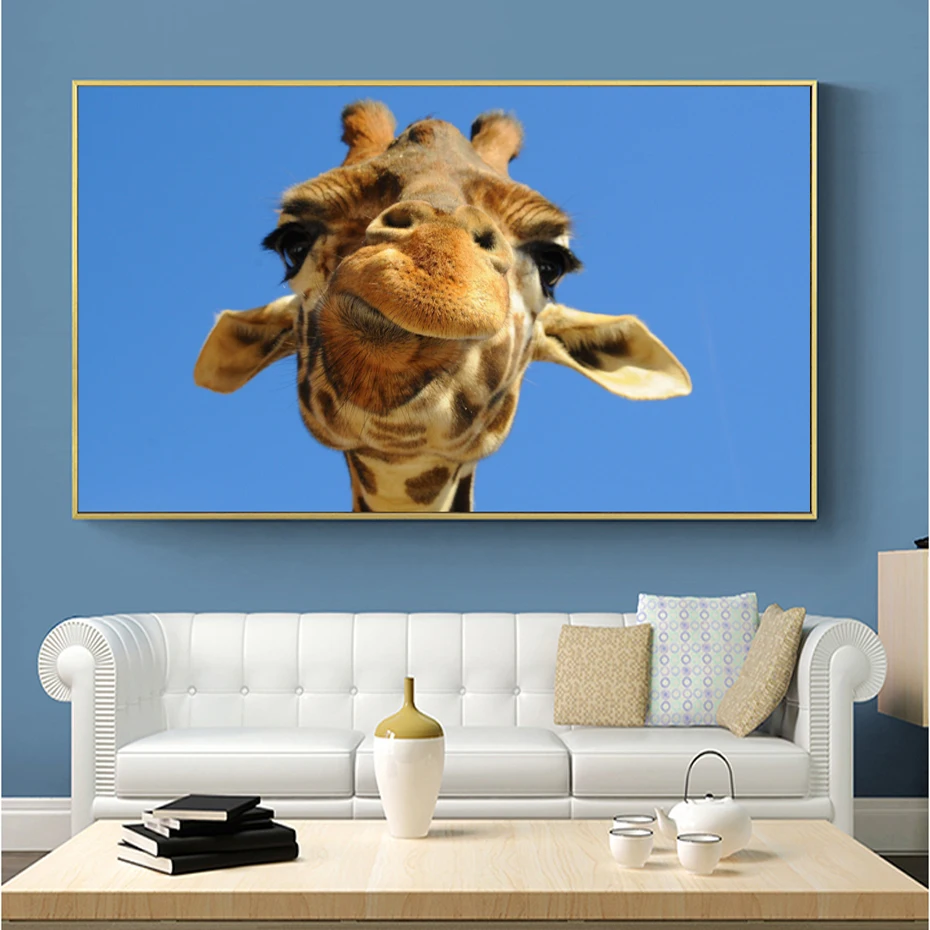 

Lovely Wildlife Giraffe Wall Art Canvas Paintings Animals Art Posters and Prints Kids Room Wall Pictures Living Room Home Decor