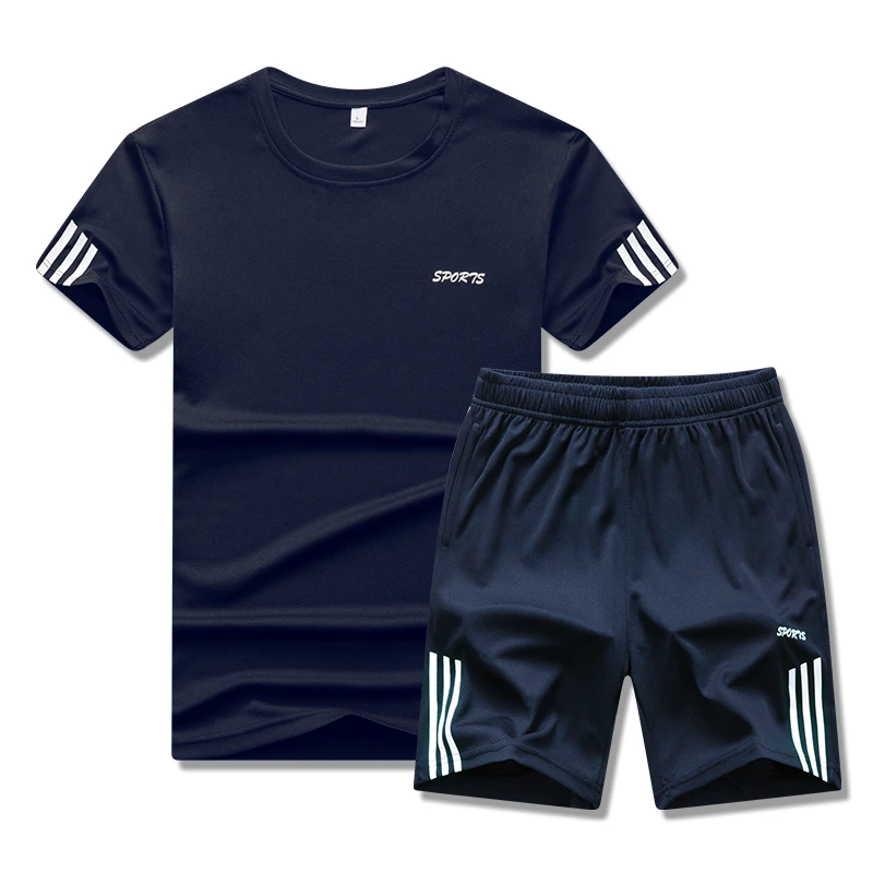 

Short-sleeved T-shirt with Collar for Men, Breathable Two-piece Set, Quick-drying, New Summer 2021 Collection
