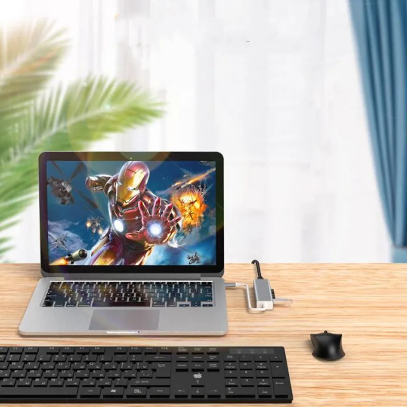 Usb-хаб Type-c к Rj45 100Mbp 3 порта USB 0 сетевая карта TYPEC для планшета ноутбука