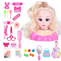 25pcs kids hairdressing childrens dressing makeup set simulation dolls girls hairdressing princess dolls toys girls playset