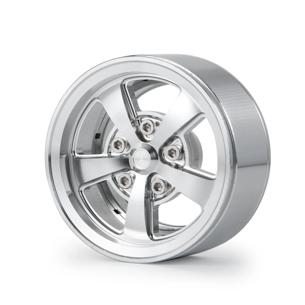 AXSPEED 1 9 дюймовый металлический сплав Серебряный Beadlock Колесные диски для 1/10 RC Crawler