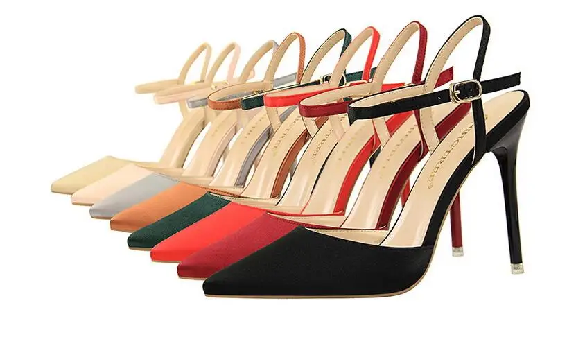 Женские туфли лодочки пикантная Летняя обувь на высоком каблуке Брендовая