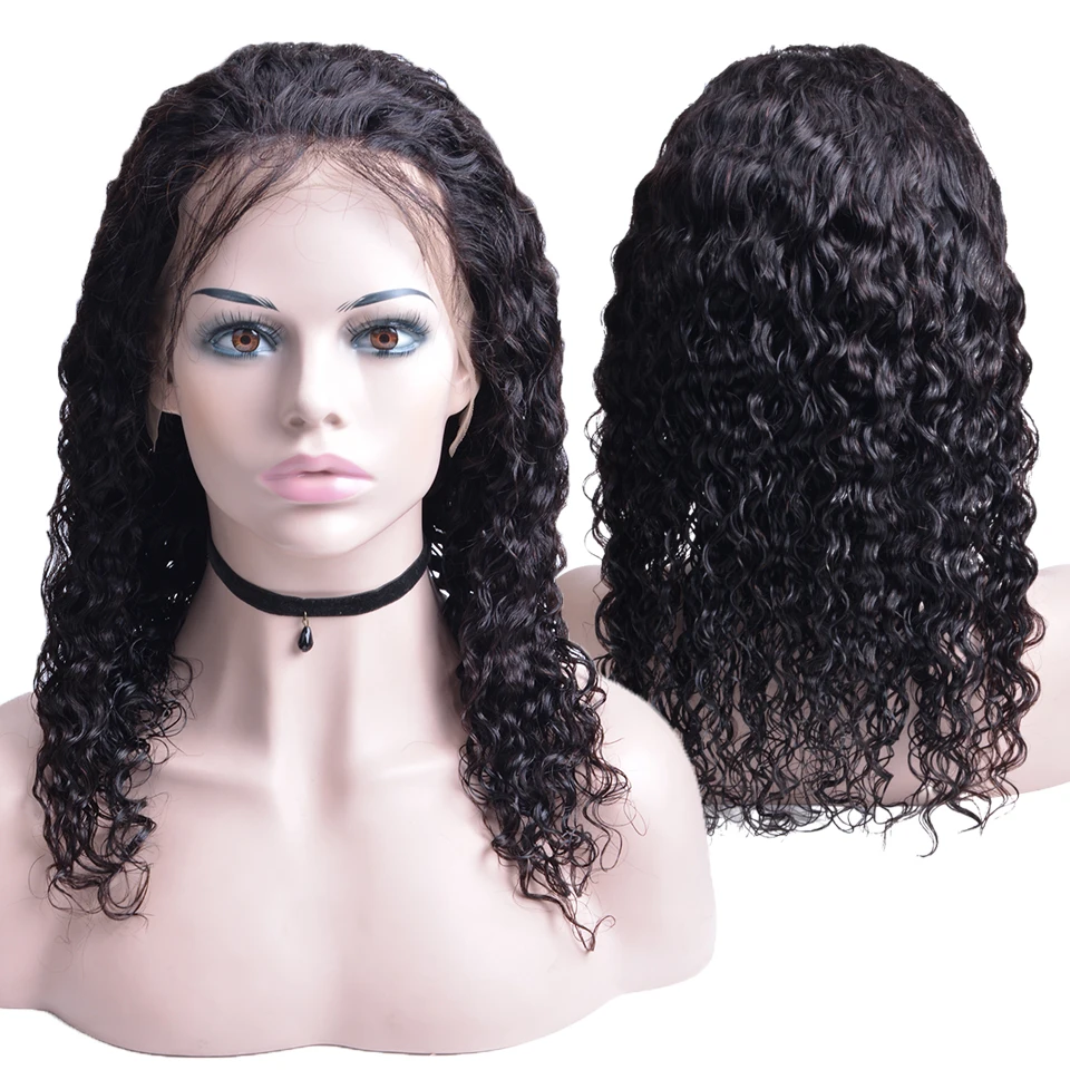 Водная волна человеческих волос парики 13X4 Синтетические волосы на кружеве для