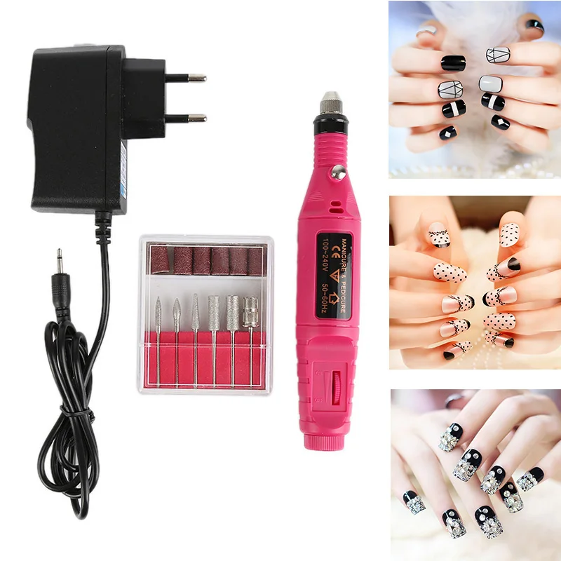 

1 Set Professional Electric Nail Drill Machine Manicure Machine Pedicure Drill Set Ceramic Nail File Nail Drill Equipment Tools