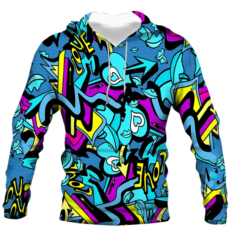 

3D digital printing fashion art printing sweater men's trend 2021 new casual sweater clothes trend men's street elements loose