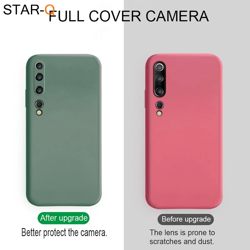 full cover liquid silicone phone case for xiaomi mi 9 note 10 10t pro lite se 9t original soft back cases for mi 8 lite mi9 mi10 free global shipping