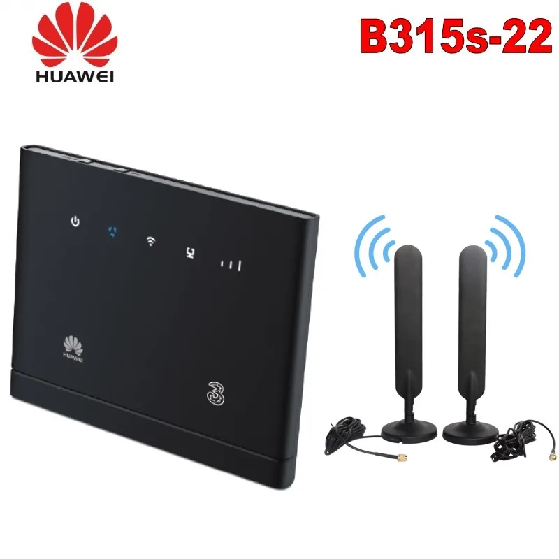 Разблокированный huawei B315 B315s-22 4G CEP 150 Мбит/с портативный беспроводной wifi роутер 4G модем со слотом для sim-карты плюс 2 шт 4g SMA антенна