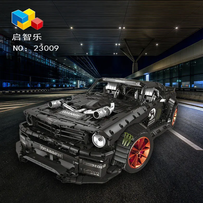H &amp HXY в наличии 23009 3168 шт Ford Mustang Hoonicorn RTR V2 гоночный автомобиль техника MOC-22970