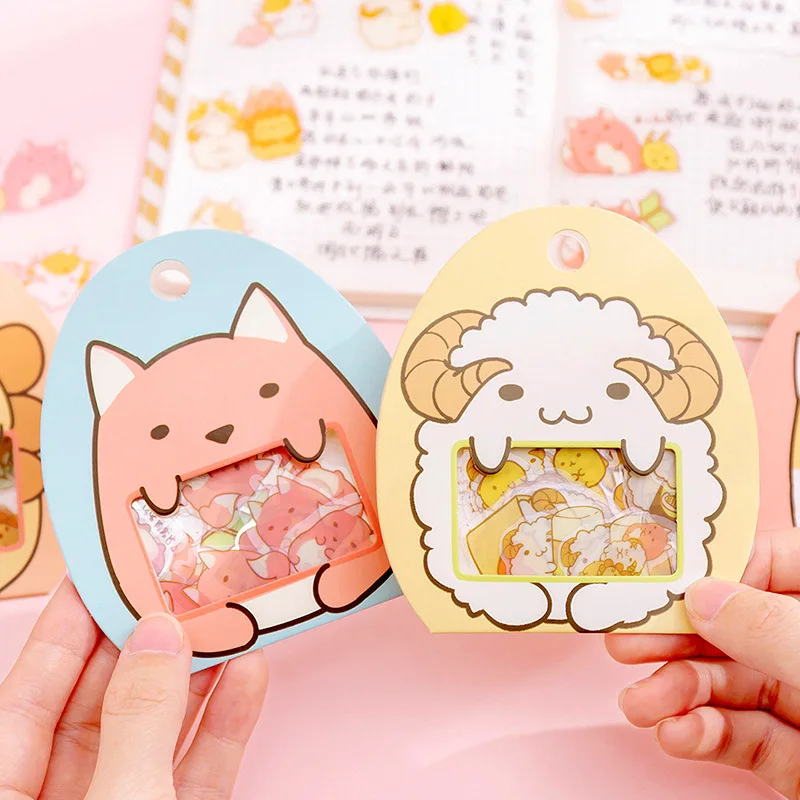 50 шт милые Мультяшные декоративные наклейки s Kawaii животные канцелярские наклейки s ПВХ клейкие наклейки для детей DIY принадлежности для скрапбукинга
