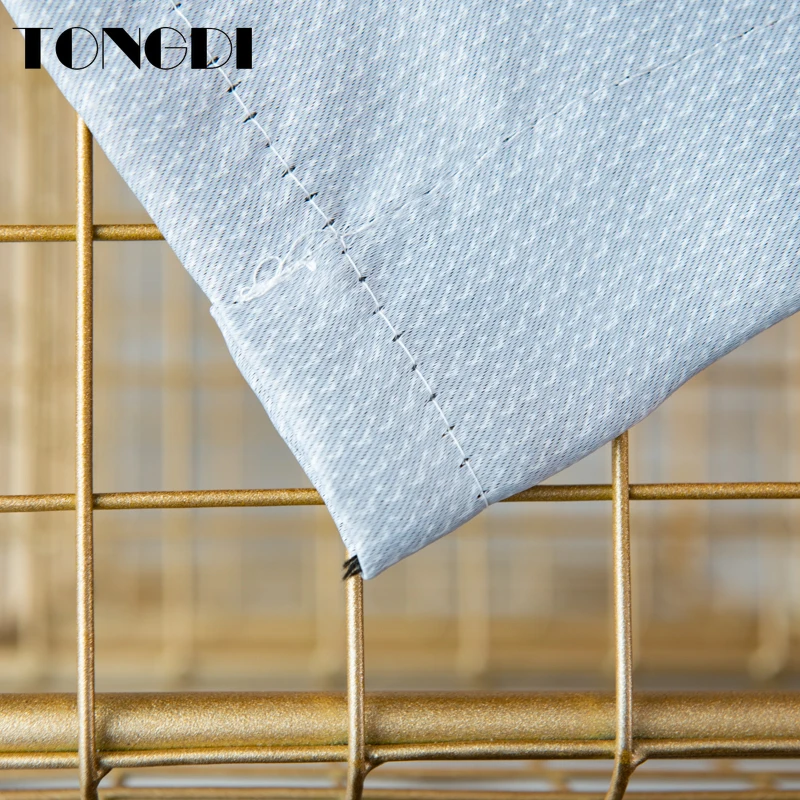Элегантные цветочные затемняющие шторы TONGDI с принтом листьев