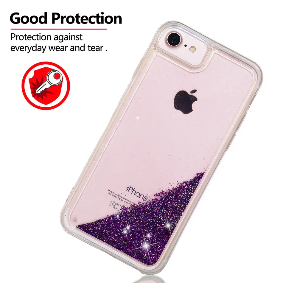 Чехол для iPhone SE 2020 XR X XS 11 Pro Max 8 7 6S Plus 5 5S 4S ipod 6 девочки милый Жидкий Сияющий мягкий