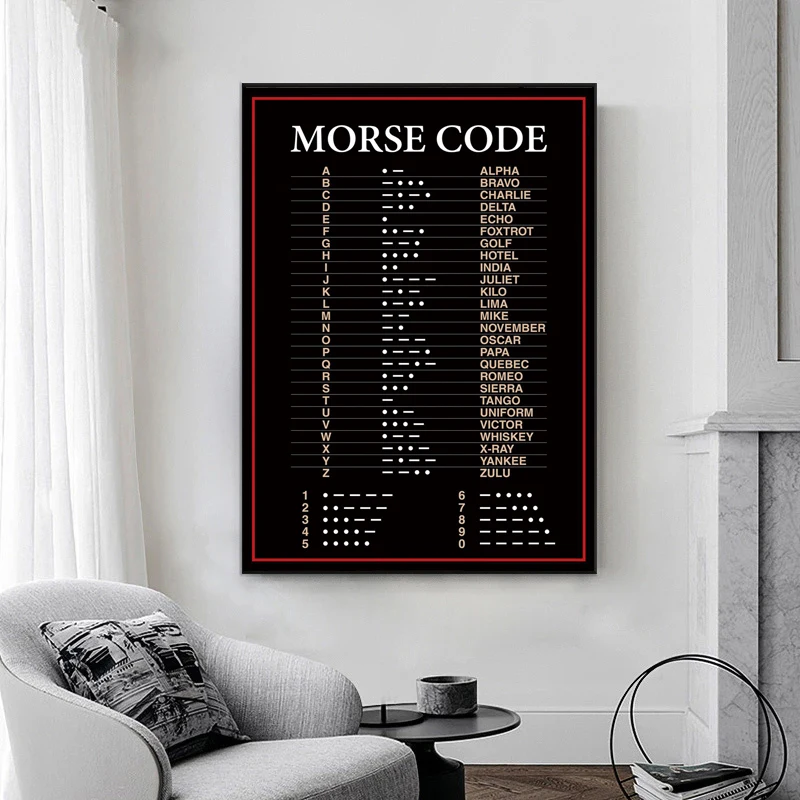 Картина маслом на холсте C111 Абстрактная Morse кодовые знания Современные стильные