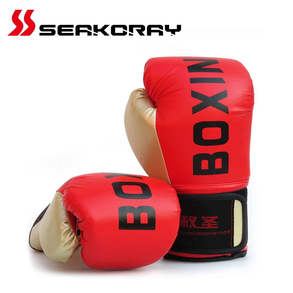 Boxing Gloves Kickboxing gloves for Men Women PU  Boxeo Free Fight MMA Sanda Training Adults Kids Equipment