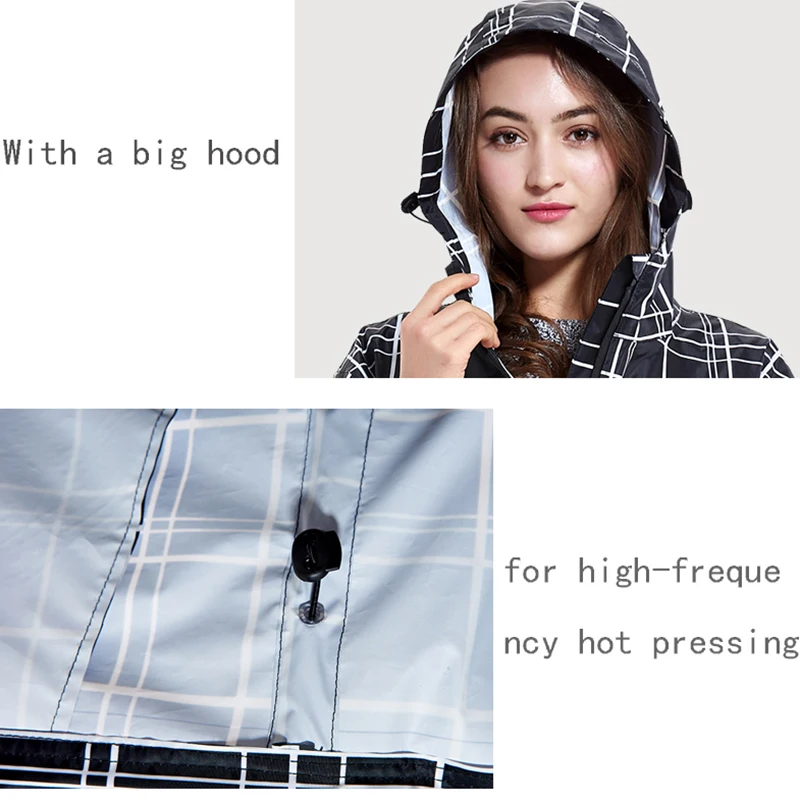 Длинный женский уличный дождевик унисекс Дождевик Пончо водостойкий для женщин