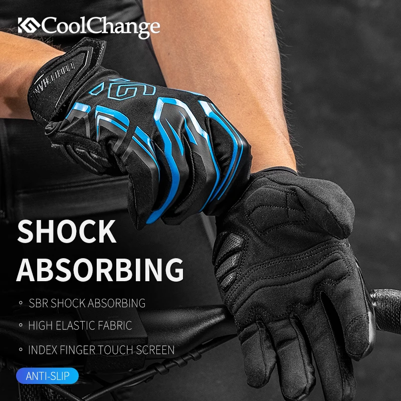 

Coolchange Cycling Gloves Full Finger Touch Screen Bicycle Anti-slip SBR Glove MTB Bike Gloves Men Women перчатки мужские Gloves