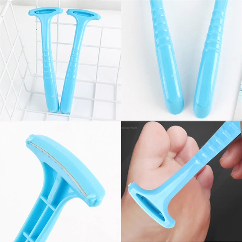 Профессиональный педикюрный нож с пластиковой ручкой для удаления омертвевшей