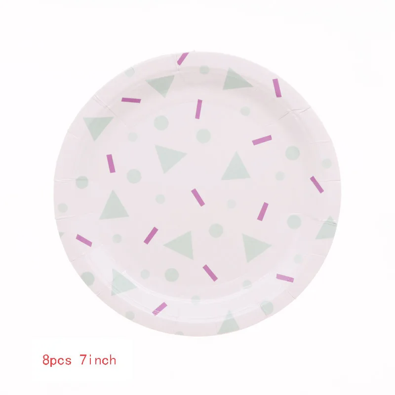 7inch plates Бумажные тарелки и стаканы из золотой фольги, свадебные украшения, показ пола, детский душ, товары для дня рождения, одноразовые наборы посуды - Цвет: 7inch plates