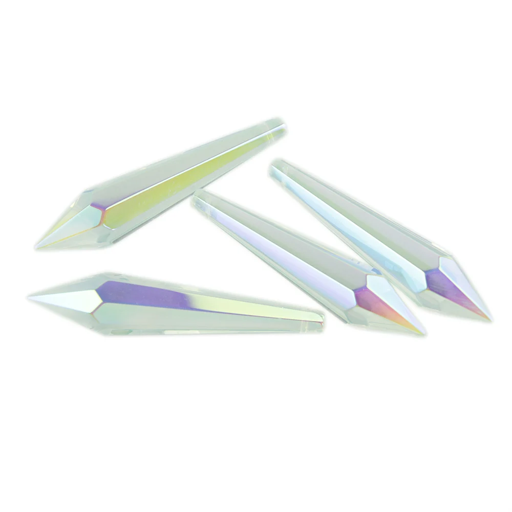 

10pcs/lot 100mm Crystal Prisms Muti-faceted Icicle Drops Hanging Pendants For Chandelier Parts Beads Curtain Accessories