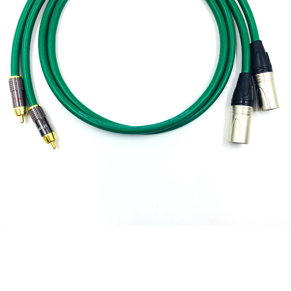 Colleimage Hifi аудио 2328 Межблочный кабель RCA к XLR высокого качества 6N посеребренный 2RCA