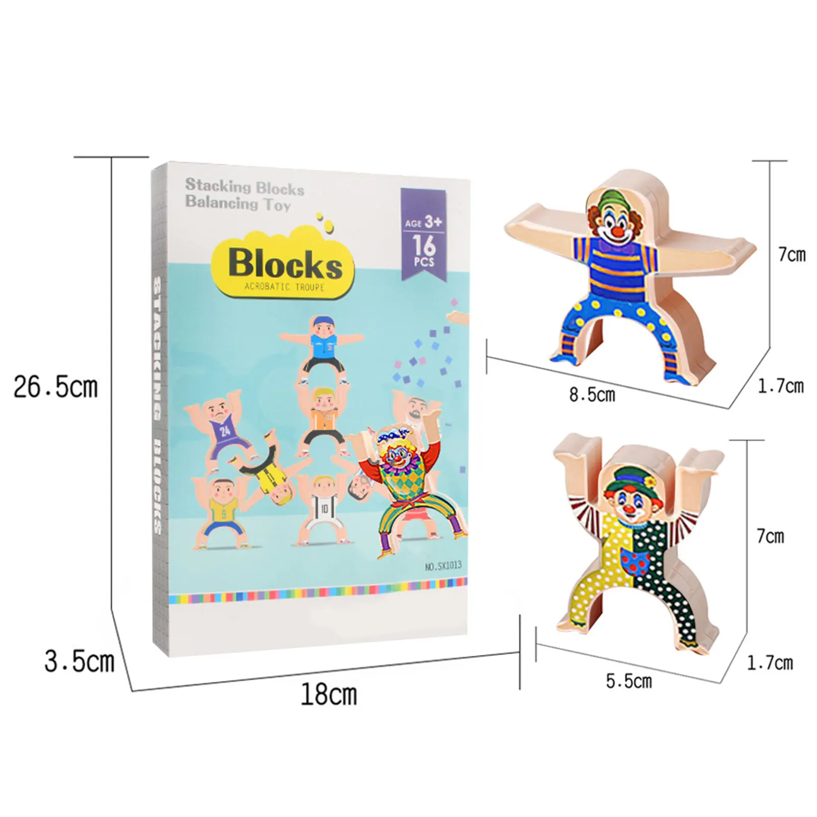 

16PCS/Set Stacking Puppet Toys Hercules Stacking Games Acrobatic Toys Balancing Blocks Games Educational Toys For Kids