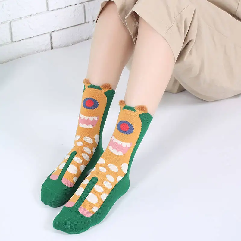 Веселые женские носки с принтом из мультфильма Осьминог Happy woman|Носки| |