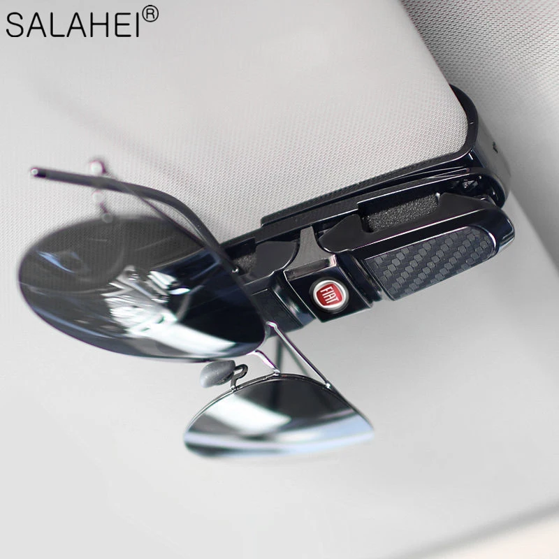

1pc Car Glasses Case Auto Fastener Clip Car Sun Visor Holder Rack For Fiat punto 500 stilo ducato palio Abarth Scorpion