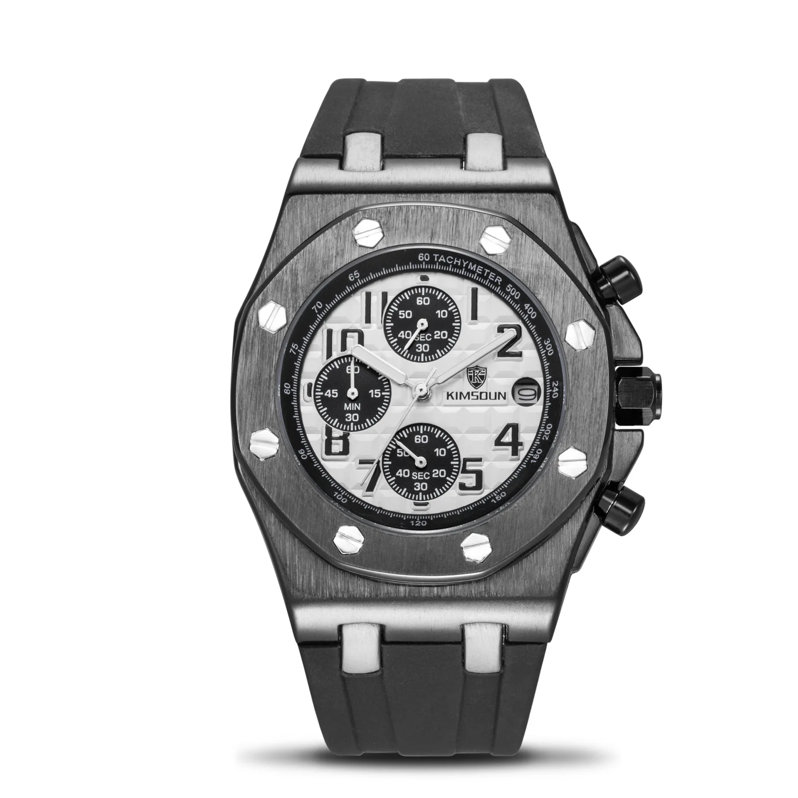 Switzerland Royal Rolexable Japan Miyota кварц модные часы мужские силиконовые три глаза многофункциональные водонепроницаемые reloj mujer - Цвет: Фиолетовый
