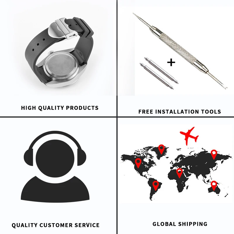 Ремешок для часов 22 мм спортивный с изогнутым концом ремешок Black Bay 1958 PELAGOS Gmt