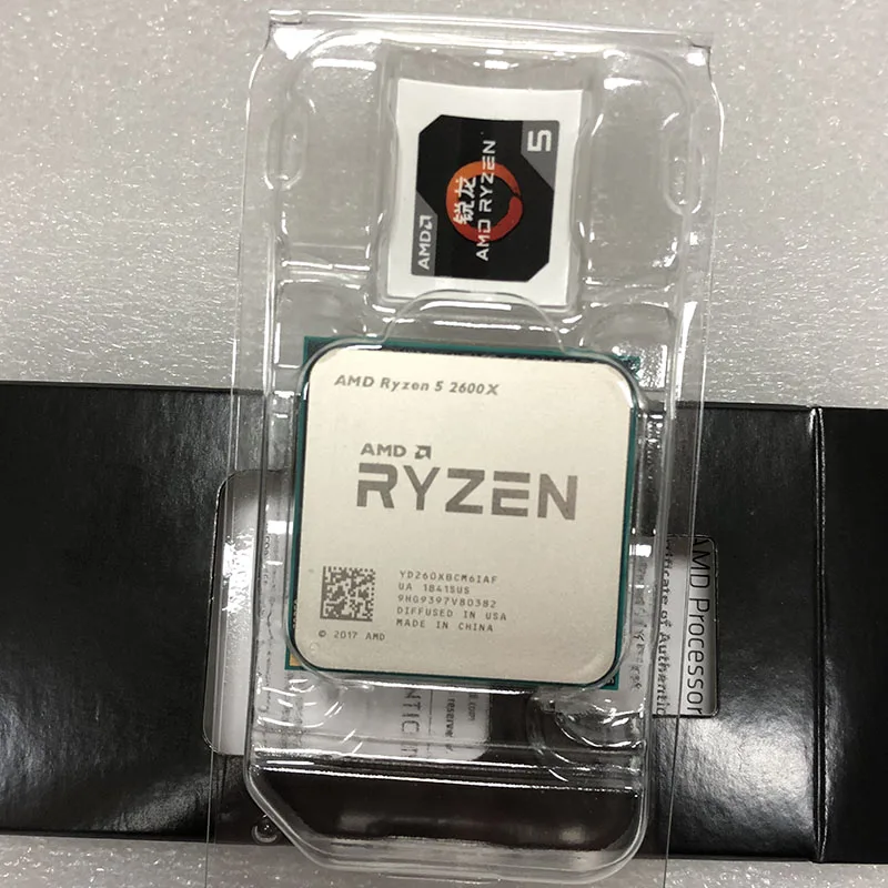 Процессор AMD Ryzen 5 2600X R5 2600X3,6 GHz шестиядерный ЦП с двенадцатью потоками L2 = 3M L3 = 16M 95W YD260XBCM6IAF Socket AM4