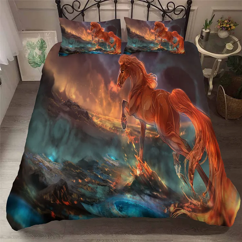 

Animal horse series 2 / 3pcs bedding full size bedding set